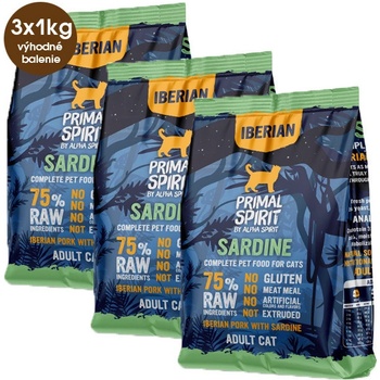 Primal Spirit Iberian Adult Cat 75% Sardine 3 kg
