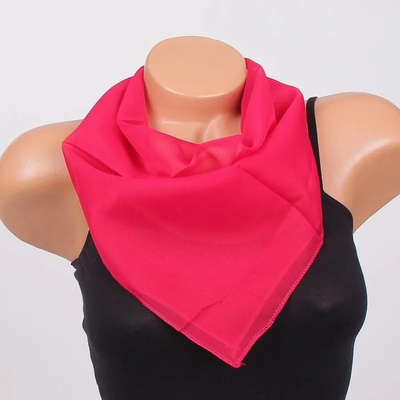 Дамско фишу в ярко червено