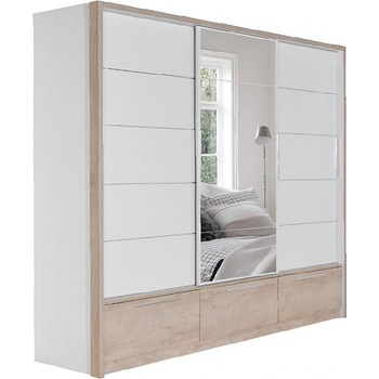 Matis Гардероб с плъзгащи врати kaliopa 270 см дъб премиум / бяло
