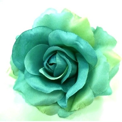 Hlavičky růží - tiffany blue 10 cm - 1 ks