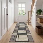 vidaXL Каса за килим LESAKA Кафяво 100 x 250 cm Диамантен велур (42045282)