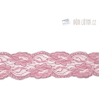 Elastická čipka staroružová, 100 mm