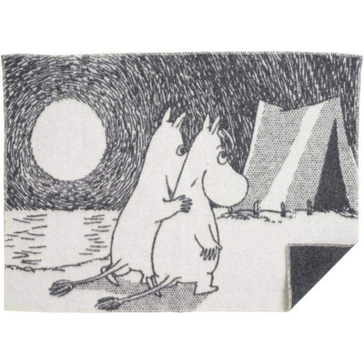 Klippan Švédsko Vlněná dětská deka Moomin Adventure Šedá