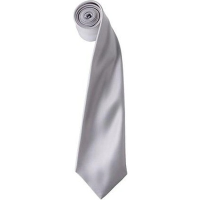 Premier Workwear Pánská saténová kravata PR750 Silver