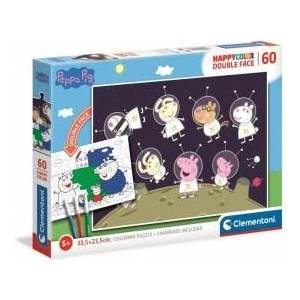Clementoni Peppa Pig Happy Color puzzle 60pcs