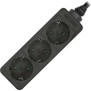 Xmart Разклонител Xmart GNB-03, 3 гнезда, 1.5 м, Черен (7248)
