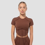 GymBeam Дамска тениска Cropped Cosmo Brown S