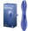 Стъклено дилдо с два различни края, 20см. - Dazzling Crystal 2 Blue (SATISFY560)