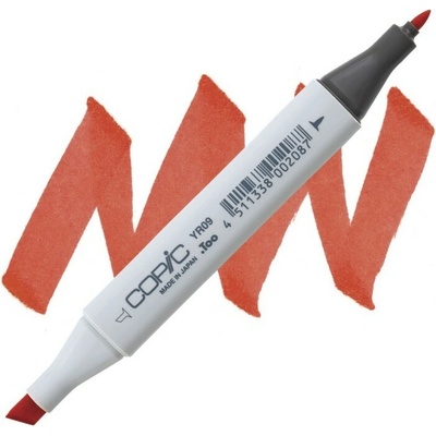 Lihová fixa COPIC Classic oboustranná Fine & Chisel, Chinese orange (YR09)
