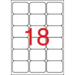 APLI Етикет, универсален, 63, 5x46, 6 мм, заоблени ъгли, APLI, 1800 етикета в опаковка 02415 (02415)