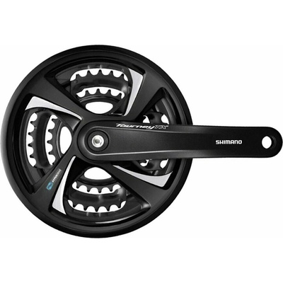 Kliky SHIMANO Tourney TX FC-TX801-L 175mm 48-38-28 zubov, čierne s krytom