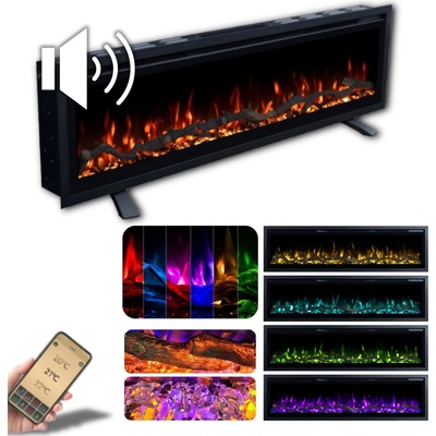 Emotion Flame s funkcí topení 1800 W černá