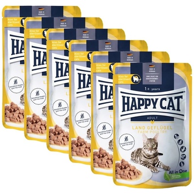 Happy Cat Капсула Happy Cat Culinary Land Geflügel / птиче месо 6 x 85 г