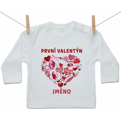 Boodyy Tričko s dlouhým rukávem První Valentýn