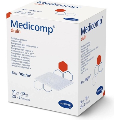 Medicomp Drain 10 x 10 cm bal 25 x 2 ks 4215355