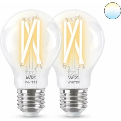 Philips Wiz Tunable white 8719514551053 LED žiarovka Filament E27 A60 7W/806lm 2700-6500K 2-set