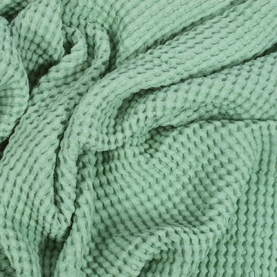 Ľanové vaflové piké 120 cm - Mint