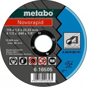 Metabo Novorapid шлифовъчен диск 180 x 1, 6 x 22, 23 мм, стомана, TF 42 - 616508000 616508000 (616508000)