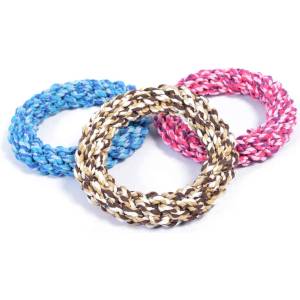 Duvo Plus Tug Toy Knotted Rope Ring - Кучешка играчка - въжен кръг за дъвчене и дърпане , 14 см