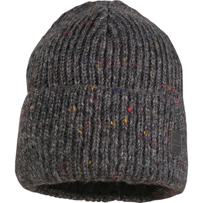 maximo Зимна шапка (beanie) maximo Girl's Beanie with Effect Yarn Jersey Lining and Turn-up Beanie - Carbon Melange - размер 55-57 cm (904-2928-0212)