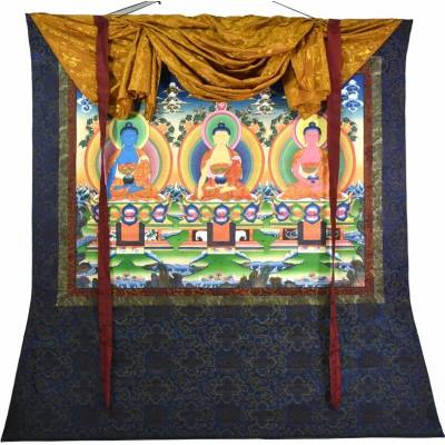 Sanu Babu Thangka, Rantnasambhava, Akšóbhja, Amithába, 105x79cm