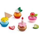 HaPe International Комплект продукти за рязане Hape - Къпкейкове, от дърво (H3157) - baby
