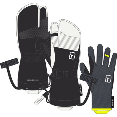 Ortovox Freeride 3 Finger Pro M black raven