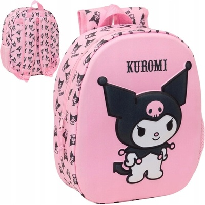 SAFTA RUKSACIK PREDŠKOLSKÝ DÁMSKY RUŽOVÝ JEDNOKOMOROVÝ KUROMI 3D