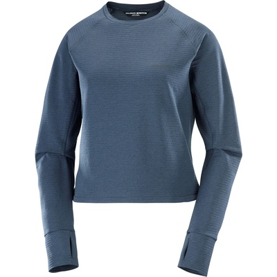 Salomon Дамски поларен пуловер Salomon Women's Sntial Lightwarm Crew Neck Fleece jumper - Blue Nights (105-7210-0114)