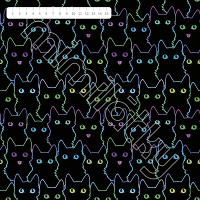 Softshell neon kočky by MIMI