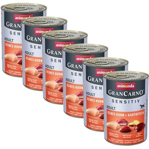 Animonda GranCarno Sensitiv Adult - пиле с картофи 6 x 400г