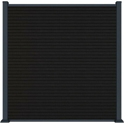 ROJA MODERN plotový panel WPC 180x180 cm HORIZONTÁLNÍ i VERTIKÁLNÍ a koncovky - antracit