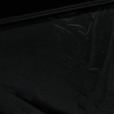 Polyesterový úplet / samet VELVET 8 UNI jednobarevný černý, š.140cm (látka v metráži)