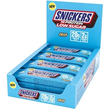 Snickers and Mars Snickers Crisp Low Sugar High Protein Bar [12 x 55 грама] Млечен шоколад