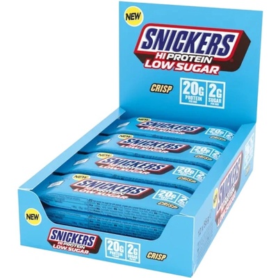 Snickers and Mars Snickers Crisp Low Sugar High Protein Bar [12 x 55 грама] Млечен шоколад
