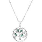 Silenti Jewelry Сребърно колие "Благозвучие" - Зелен
