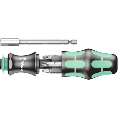 Šroubovák Wera 1/4" BIT, držák bitů s hlavou Rapidaptor Kraftform Turbo typ 826 T, 6 dílů