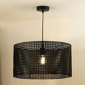 Image 1 of Duolla - Пендел ROLLER RATTAN 1xE27/15W/230V Ø 45 см черен (DU603690)