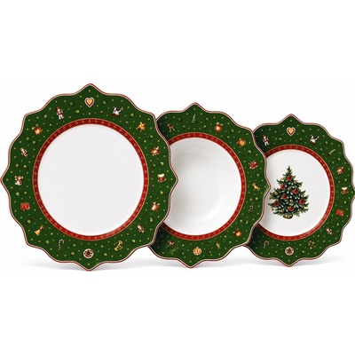 Villeroy & Boch Vianočná obedová súprava, zel. Toy's Delight 18 ks