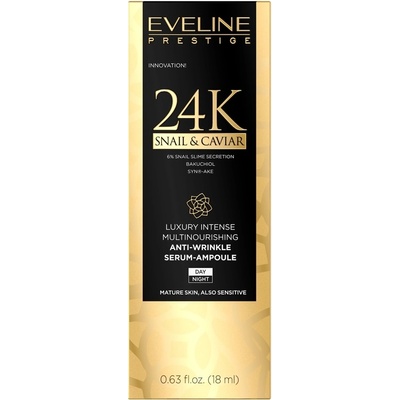 Eveline Cosmetics 24K Snail & Caviar sérum s extraktom zo slimáka 18 ml