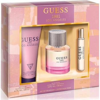 GUESS 1981 Los Angeles Подаръчен комплект за жени Размер EDT 100 ml + 200 ml лосион за тяло + EDT 15 ml