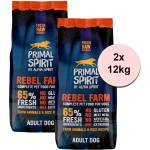 PRIMAL Spirit Dog 65% Rebel Farm - пиле и риба 2 x 12кг