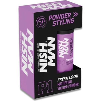 NishMan stylingový púder na vlasy P1 Fresh Look 20 g