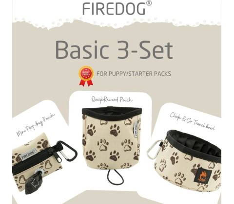 Firedog Basic 3-Set nylon Labky béžový
