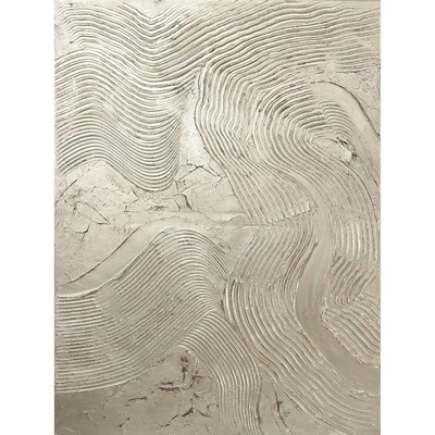 Ručne maľovaný obraz 88x118 cm Metallic Silver – Malerifabrikken