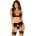Obsessive Bellastia 3-pcs Set Black XL/XXL