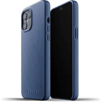Mujjo Full Leather Case - кожен (естествена кожа) кейс за iPhone 12 Pro Max (син)