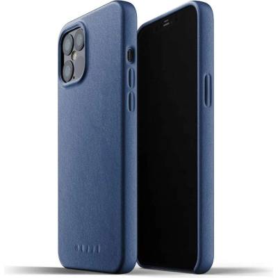 Mujjo Full Leather Case - кожен (естествена кожа) кейс за iPhone 12 Pro Max (син)