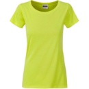 James & Nicholson Klasické dámské tričko z biobavlny 8007 Limetkově zelená