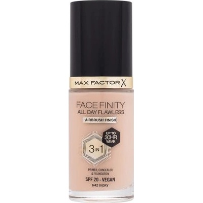 MAX Factor Facefinity All Day Flawless SPF20 течен фон дьо тен с uv защита 30 ml нюанс N42 Ivory
